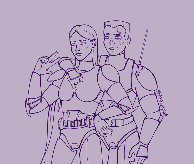 Halfbody Line-art